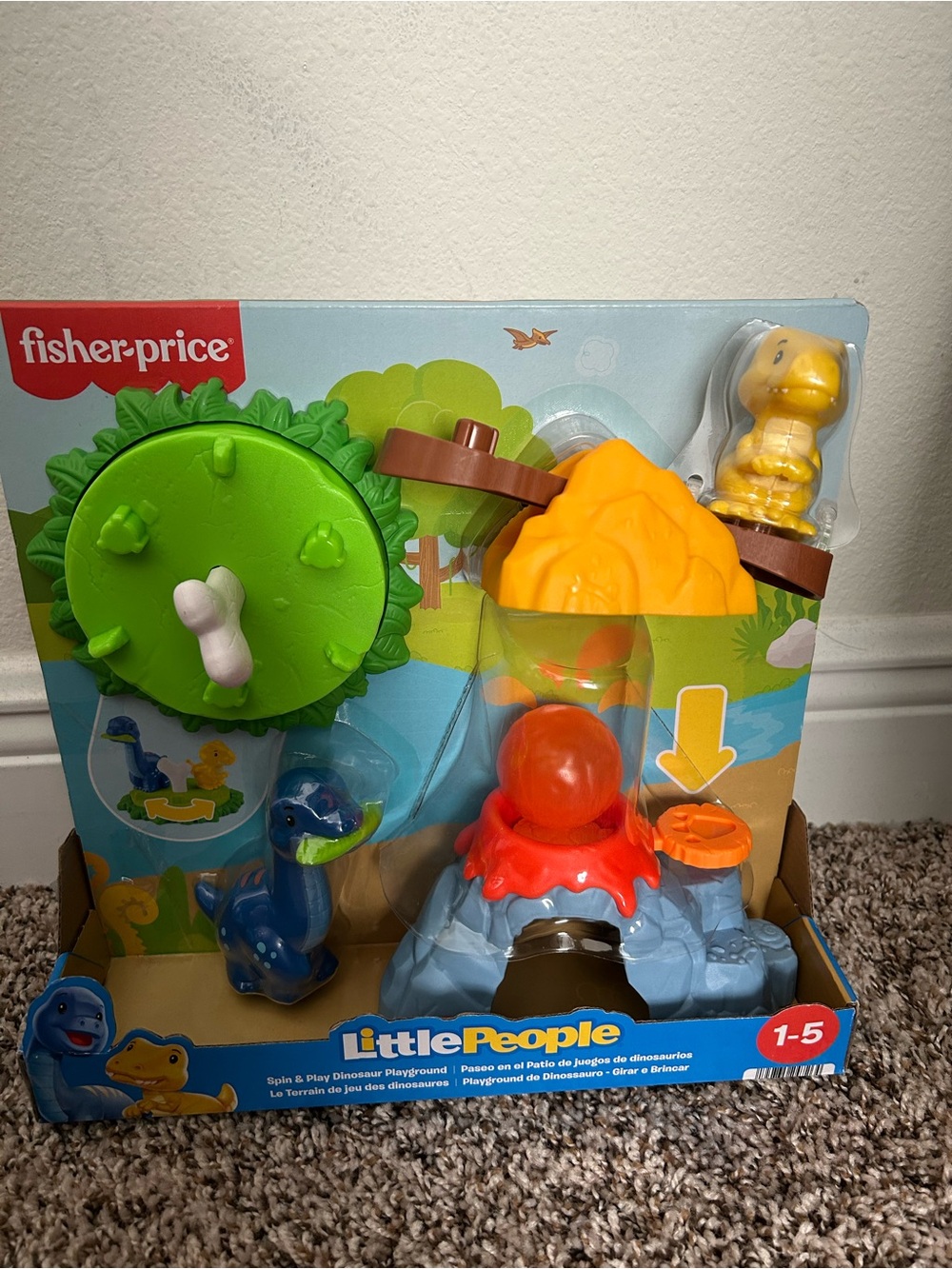 Fisher-Price Little People Spin & Play Dinosaur Playground Toy